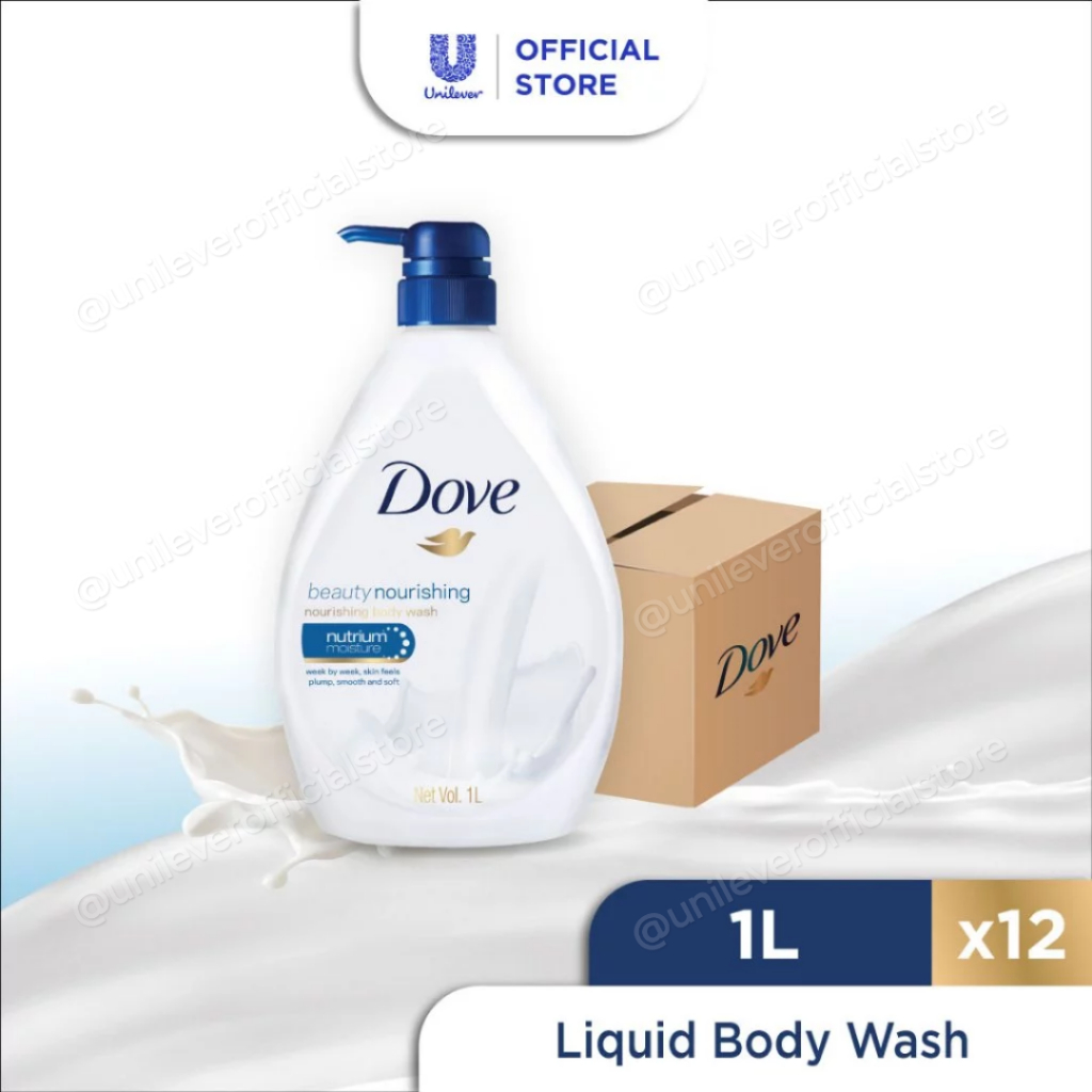 [Bundle of 12] Dove Body Wash 1L Carton Sale
