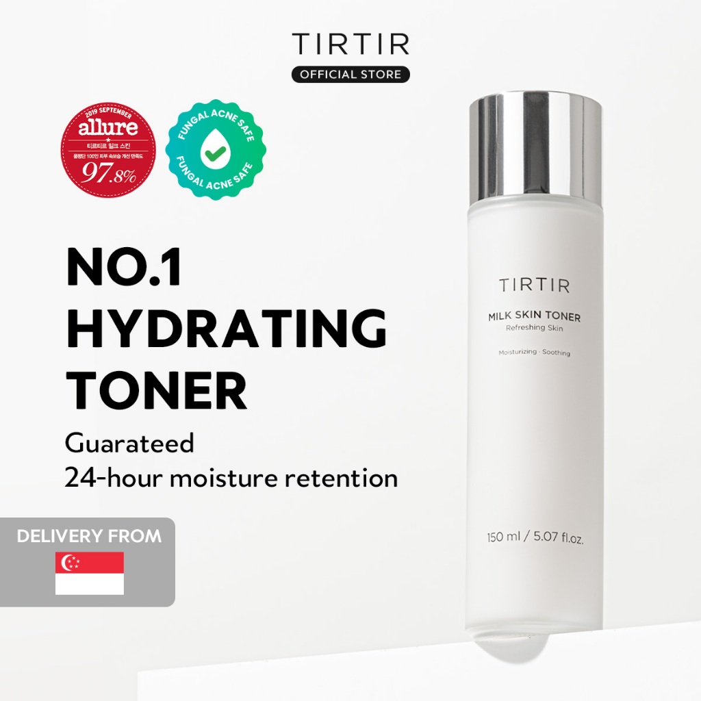 [TIRTIR] Milk Skin Toner 150ml /50ml/20ml (Deep Moisturizing, Instant Glow, 2% Niacinamide, Chamomile, Rice Bran Extract, Ceramide, Panthenol, Paraben-Free)