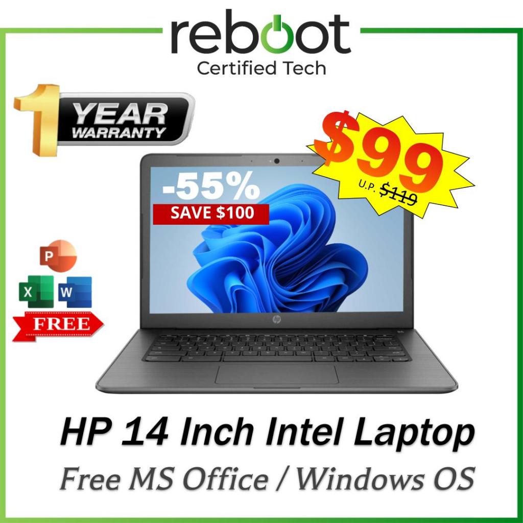 HP 14 Inch Laptop | Lenovo 14 Inch SSD Laptop | Windows OS | Free MS Office  | Fast Boot Up | Local Seller | SG Warranty