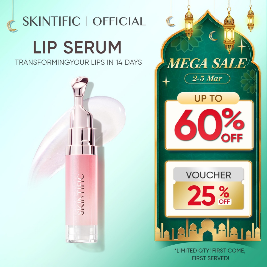 [Best Seller] SKINTIFIC Peptide Brightening Lip Serum Lip Balm Lip Gloss Lip Tint Lip Stick-evens out dark Lips