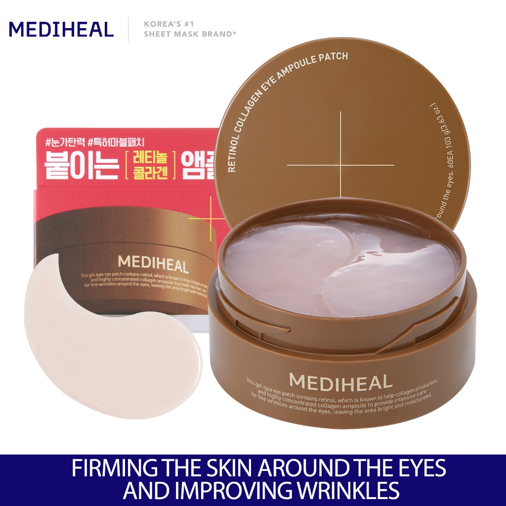 Mediheal [NEW] Retinol Collagen Eye Ampoule Patch, 60pcs - Wrinkle Care , brightening, moisturising