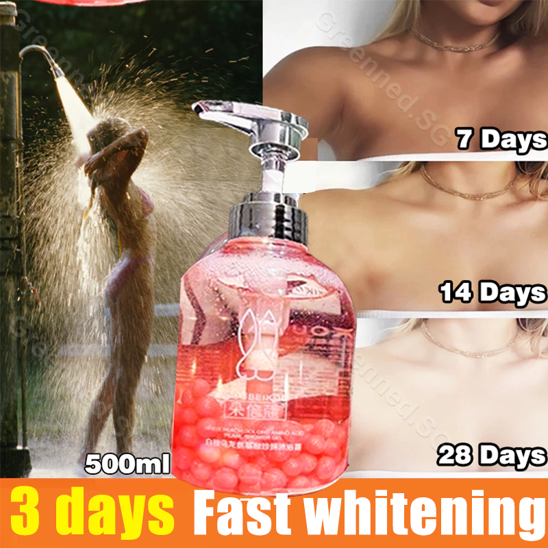?SG STOCK?body wash 500ml Body whitening brightening lasting fragrance Whitening body wash 沐浴露