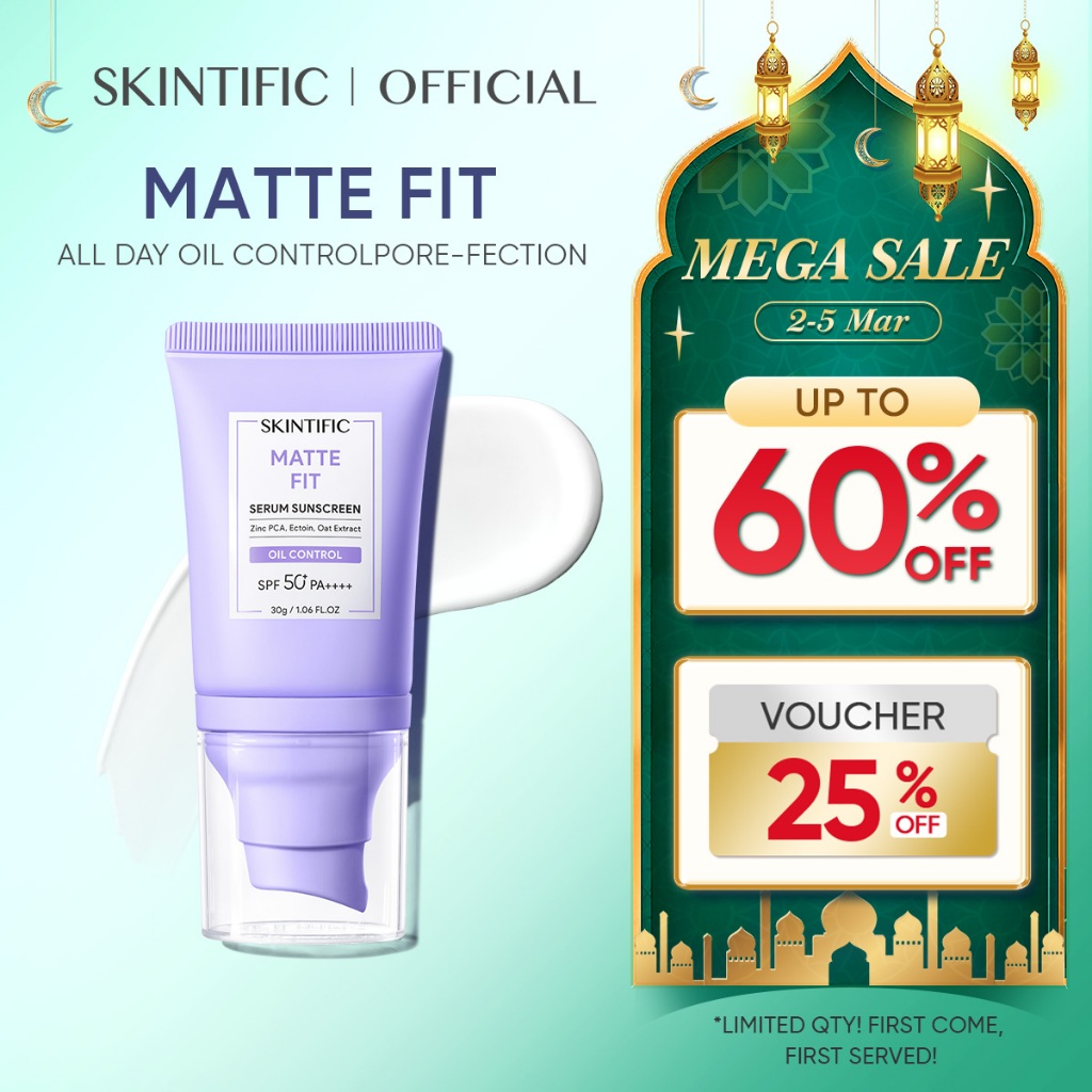 [Best Seller] SKINTIFIC Matte Fit Serum Sunscreen 30g/50g SPF50+ PA++++ Sun UV Protection No White Cast