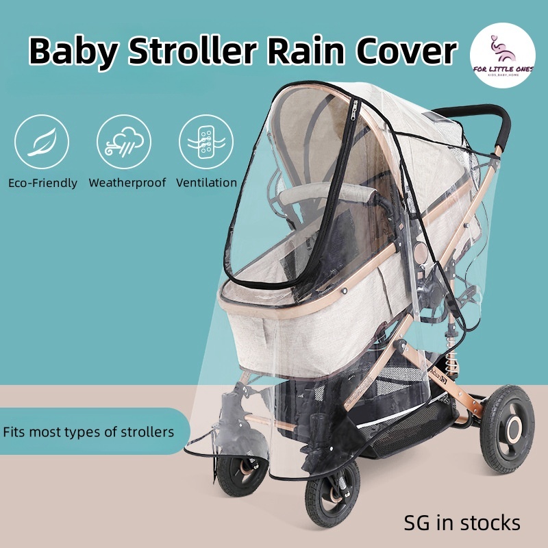 Baby Stroller Rain Cover Universal Transparent Breathable Eva Eco-Friendly Baby Stroller Rain Cover
