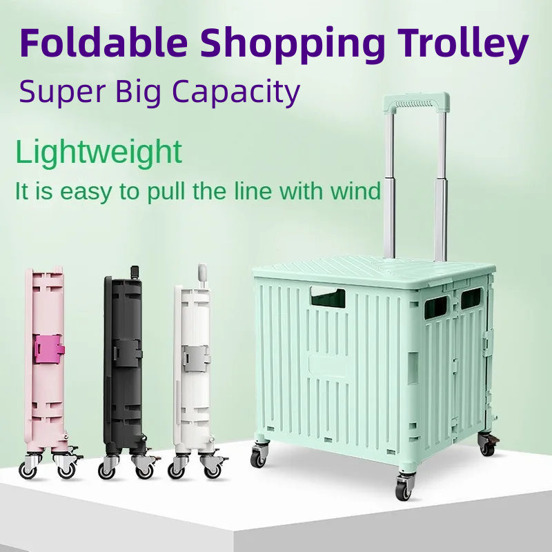 [SGReady Stock]Multifunctional Folding Shopping Cart / Large Capacity Utility Cart / Foldable Trolley Stairs Climb Wheel