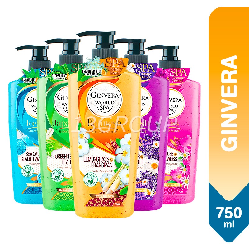 Ginvera World Spa Shower Scrub Body Wash, 750ml