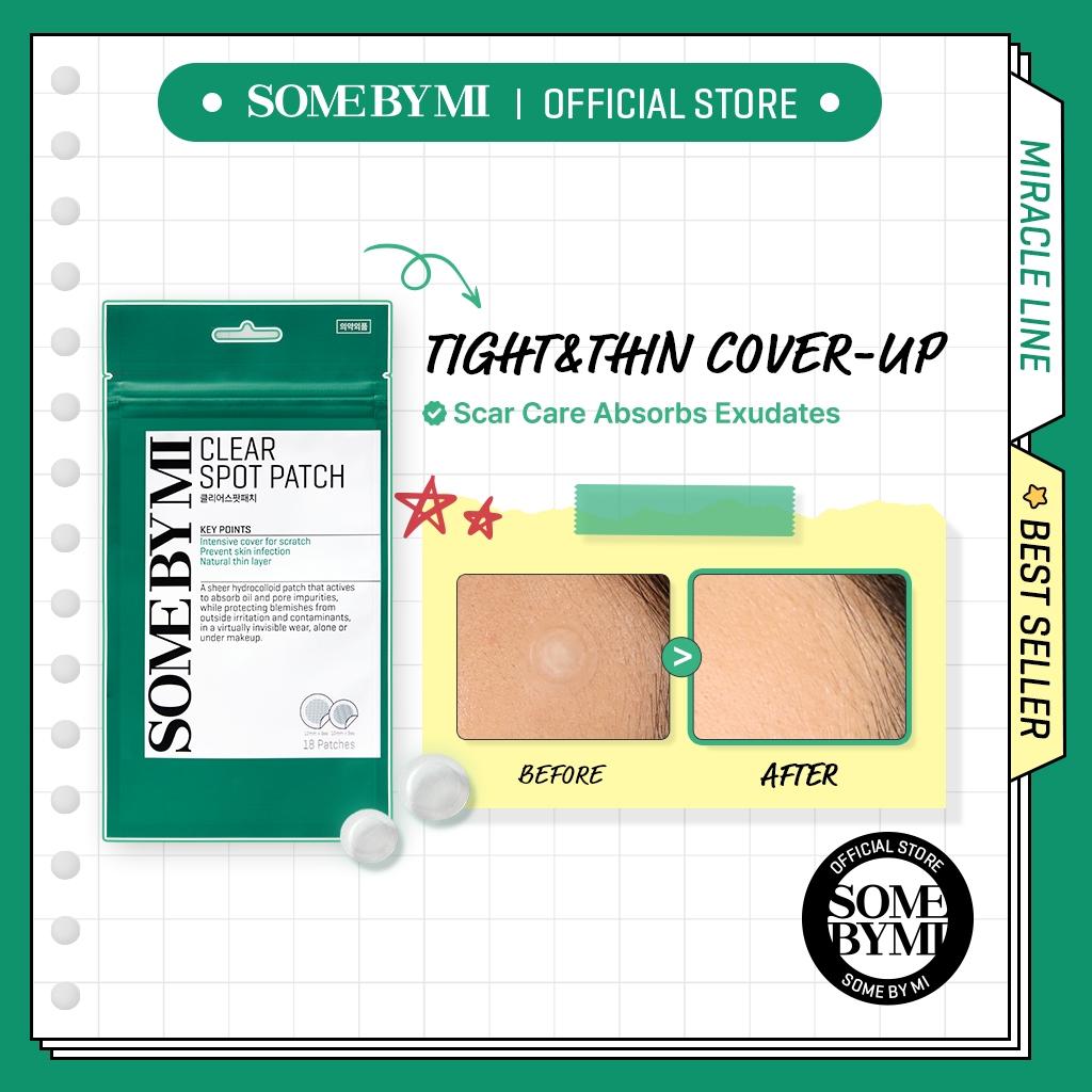 SOMEBYMI 30 Days Miracle Clear Spot Patch, 18ea [1,3,5 Packs]