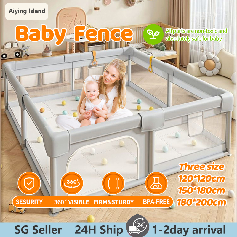 【SG】Baby Bed Guard Fence Baby Playpens Toddler Bumper Frame Bedroom Playpen Barrier Rail