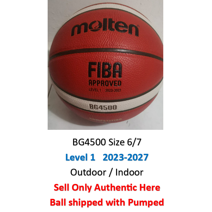 (SG Stock) *100% Authentic* Molten Basketball BG4500 Size 7 Size 6 BG5000 BG3800 BG3200
