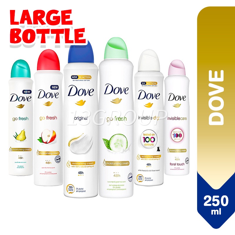 Dove Deodorant Spray Women Men Anti Perspirant, 250ml