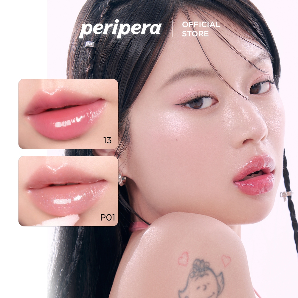 [PERIPERA] [NEW COLOR] Ink Glasting Lip Gloss 4.5ml (Lip plump, Non-sticky, Big-size tip, Vegan, Tiktok Hot Lip Gloss)