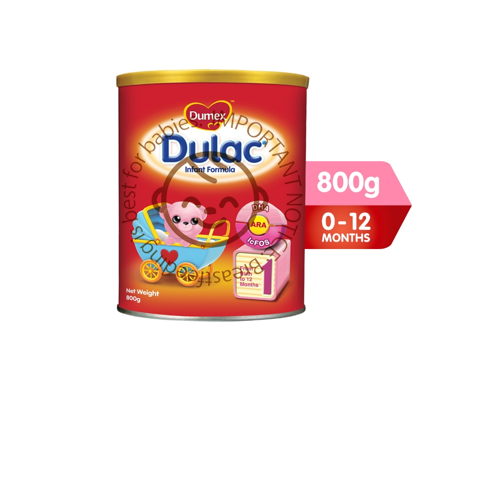 Dumex Dulac Stage 1 Infant Newborn Baby Milk Formula (800g)