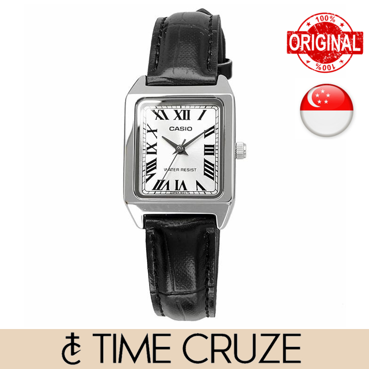 [Time Cruze] Casio LTP-V007 Black Leather Women Watch LTP-V007L-7B1UDF LTP-V007L-7B1 LTPV007L-7B1