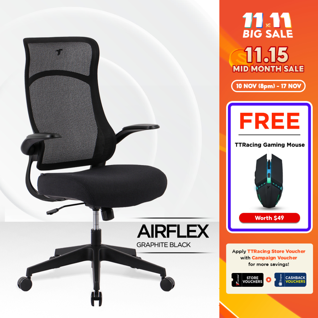 TT Airflex Ergochair Home Office Mesh Chair Executive Ergonomics Chair