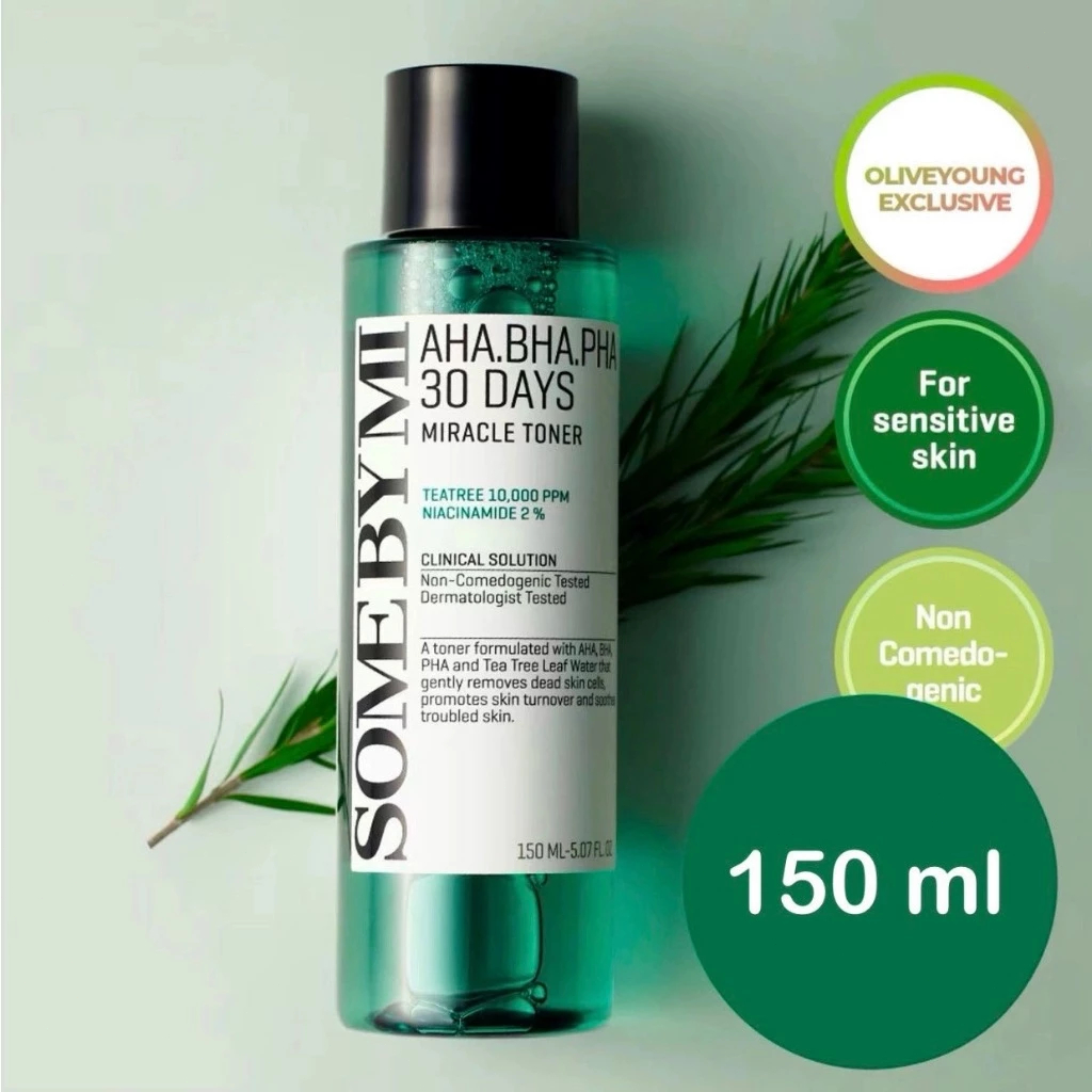 SOMEBYMI Miracle Toner 150ML AHA-BHA-PHA 30days Exfoliating Skin Shoothing moisturizing Pore Care For All Skin Type