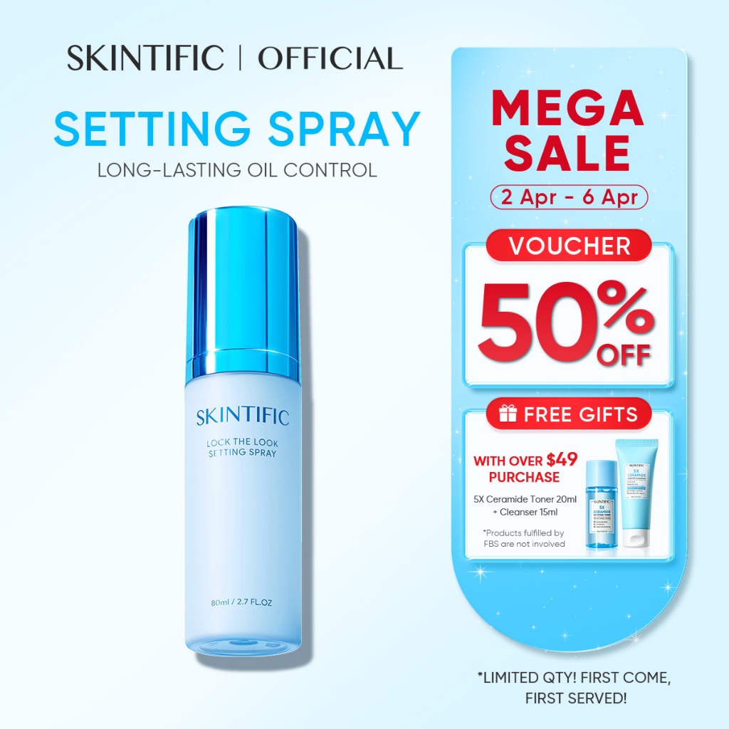 [Best Sellers] SKINTIFIC Matte Setting Spray 80ml - Long-Lasting Oil Control, Make Up Fixing Spray