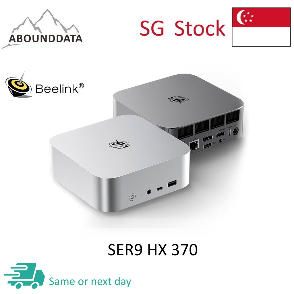 Beelink SER9 HX370 gaming mini PC, AMD Ryzen 9 AI HX 370(12C/24T up to 5.1GHz)