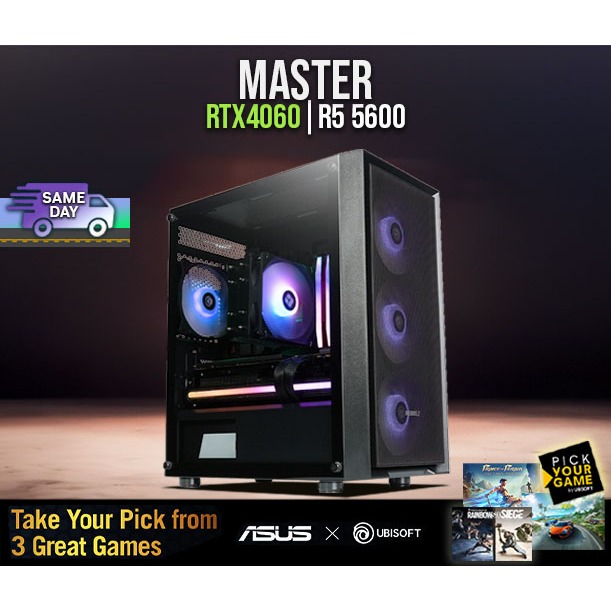 INVADER MASTER M03 | RTX 4060 | Ryzen 5 5600 GAMING DESKTOP