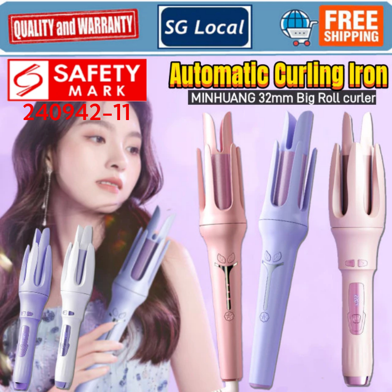 SG Local- SPOETRY 32mm Automatic Curling Iron Big Roll Lazy Hair Ionic Ceramic Curling Iron Fashion Styling Tools Perm