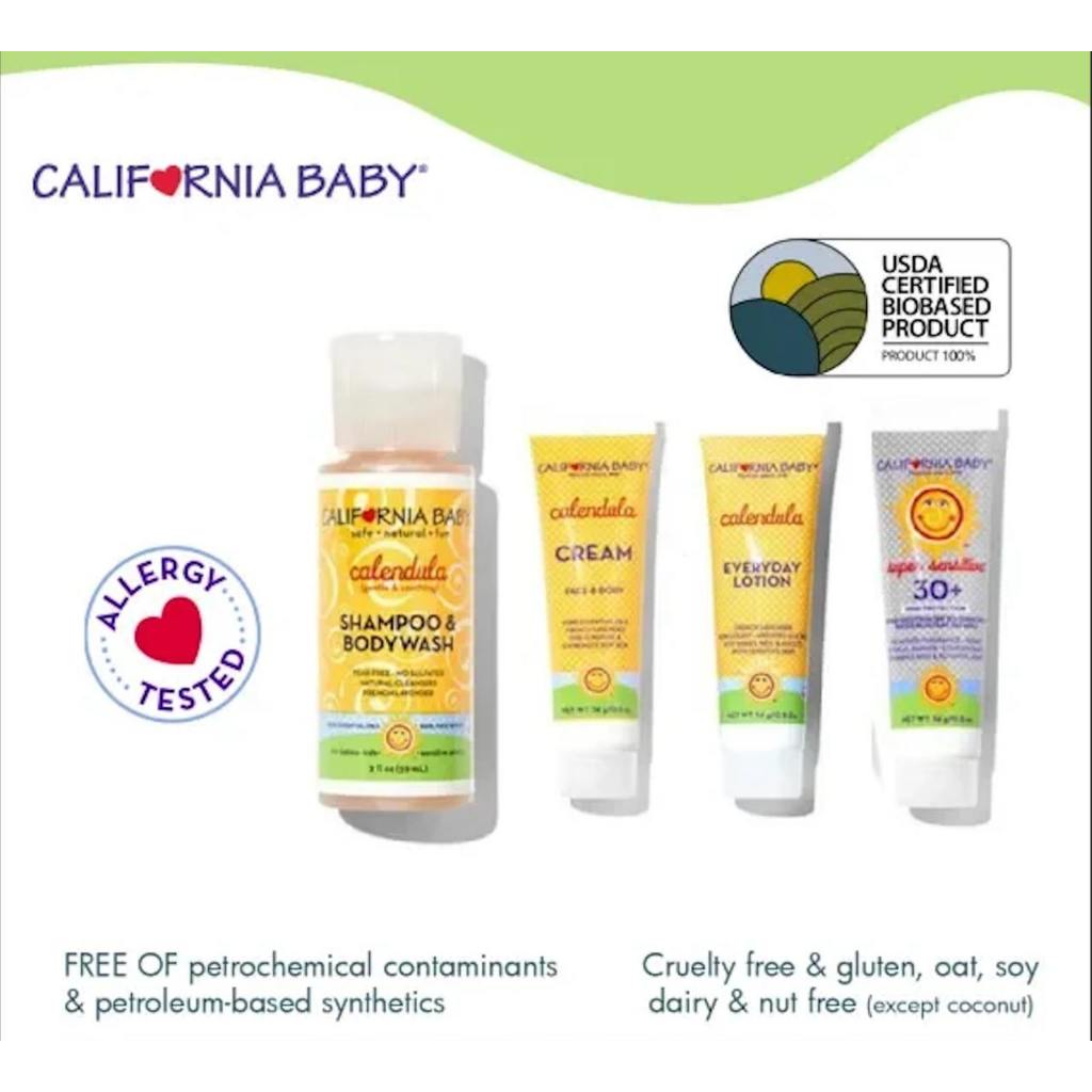 Newborn Travel Skincare Essentials Kit by California Baby & Earth Mama –Safe, Sensitive-Skin Baby