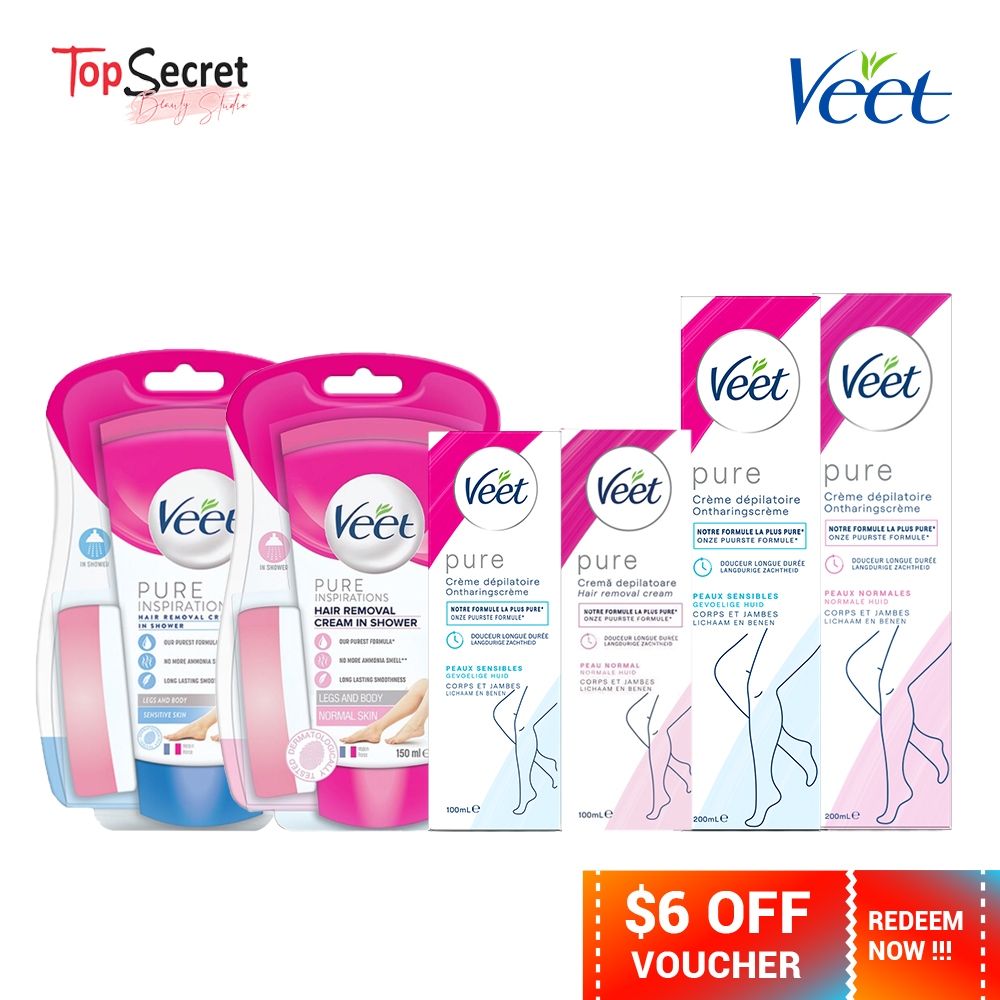 New Packaging!!✨ Veet Hair Removal Cream | In-Shower Hair Removal Cream - For Sensitive / Normal / Dry Skin