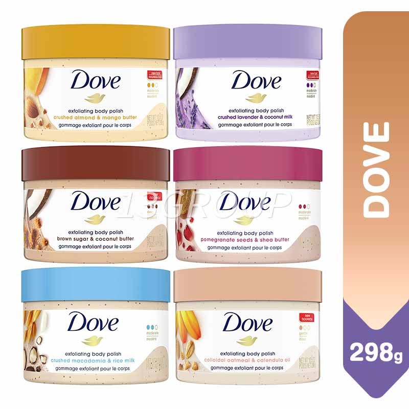 Dove Exfoliating Body Polish Scrub, 298g