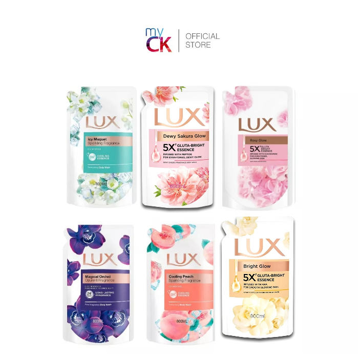 (Bundle of 4) Lux Shower Cream Refill Pack 800ml