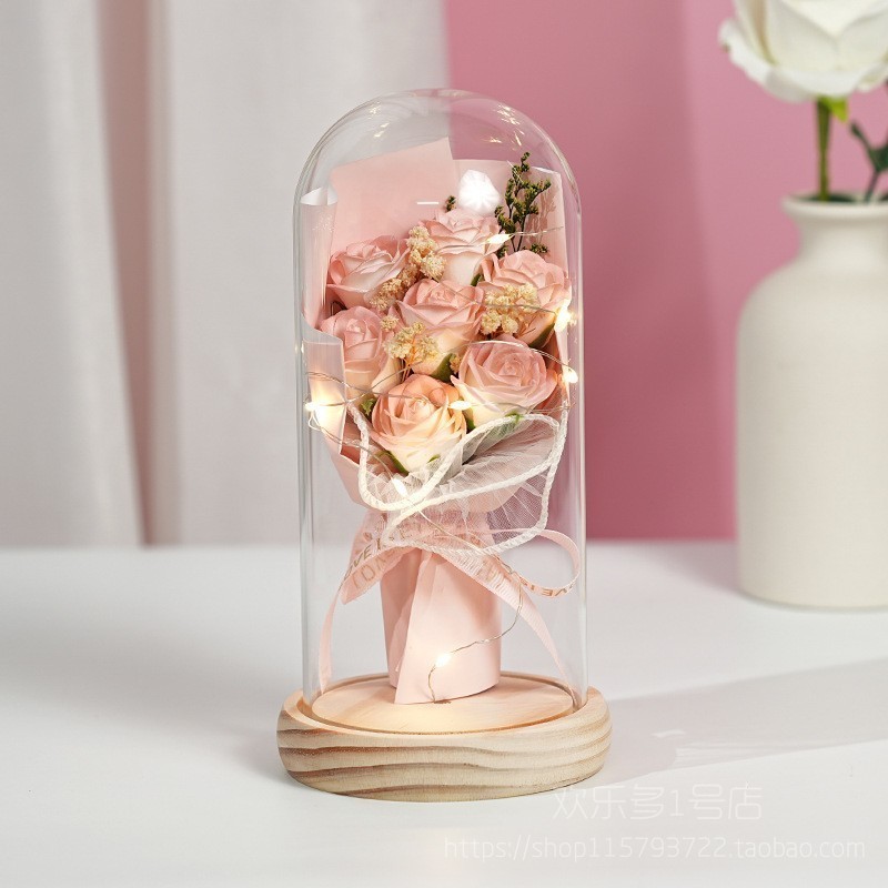 11*22cm(7朵漸層粉玫瑰花束)