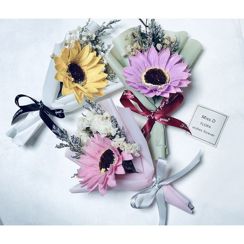 台灣現貨【迷你香皂花束】玫瑰康乃馨向日葵 小巧送禮不負擔 畢業生日告白 畢業花束 謝師禮物 生日禮物