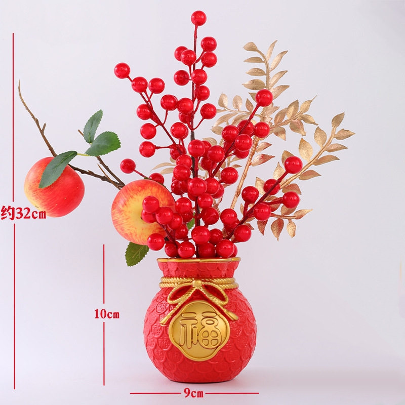 ❰平安如意❱錢袋福紅盆(小款)