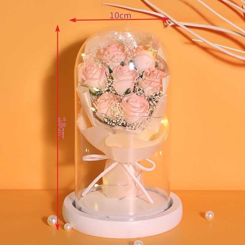 10*18cm(7朵漸變粉玫瑰花束)