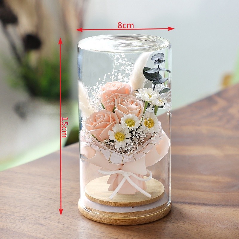 8*15cm(3朵香檳玫瑰花束)