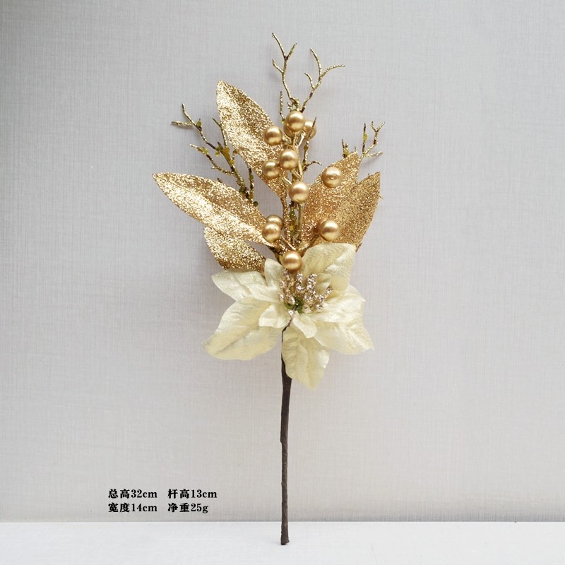 金色聖誕紅插枝