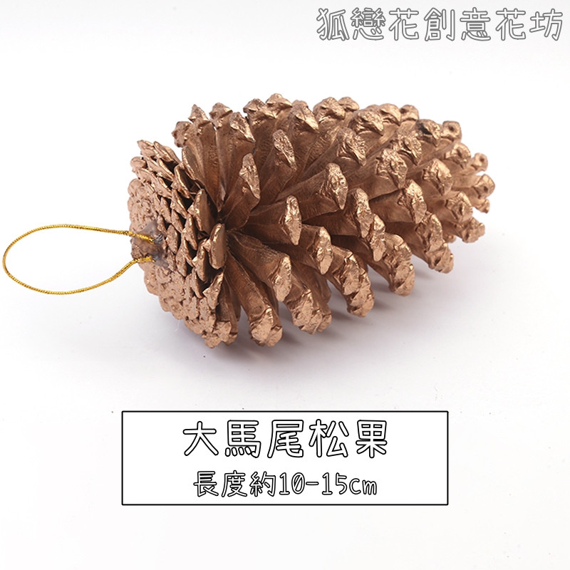 (帶繩)特大馬尾松果❰金色❱,數量以選項為主(掛繩顏色隨機)