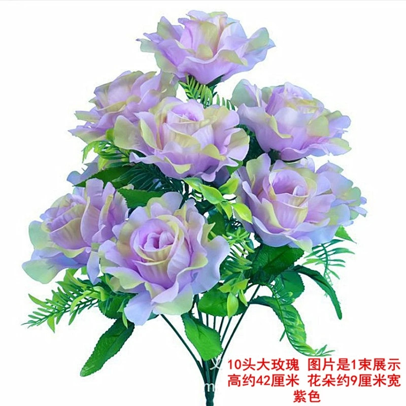 10頭紫色大玫瑰,花束價格不含金盆.金盆需另外購買