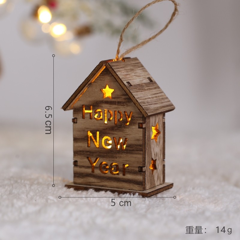 6cm原色鏤空小房屋❰新年快樂❱