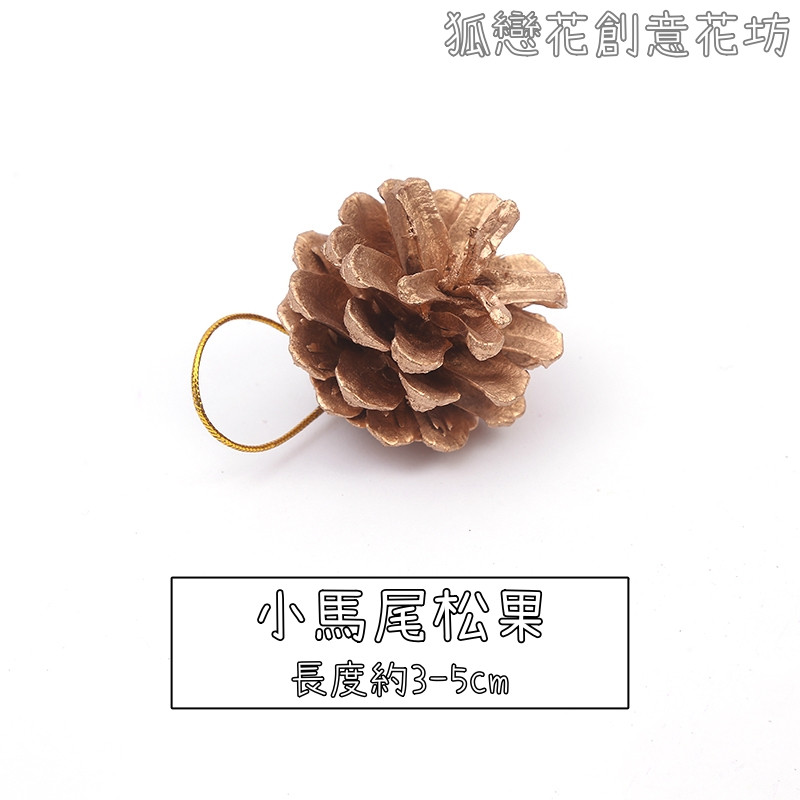 (帶繩)小馬尾松果❰金色❱(2個),數量以選項為主(掛繩顏色隨機)