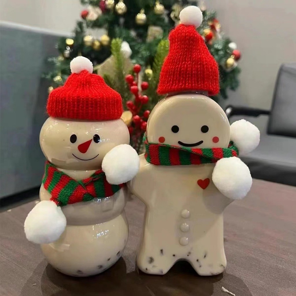 台灣現貨【聖誕造型糖果罐】透明空罐聖誕樹雪人麋鹿薑餅人 餅乾糖果收納 禮物包裝佈置 包裝材料