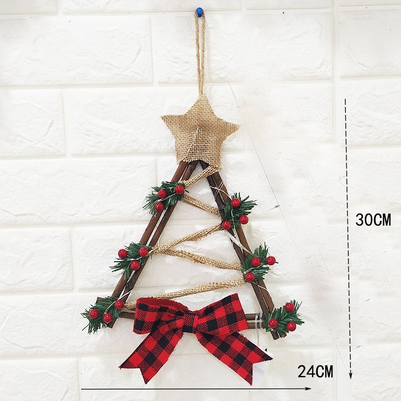 聖誕樹造型三角藤圈