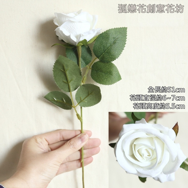 單枝玫瑰❰奶白❱,價錢為1枝的價格