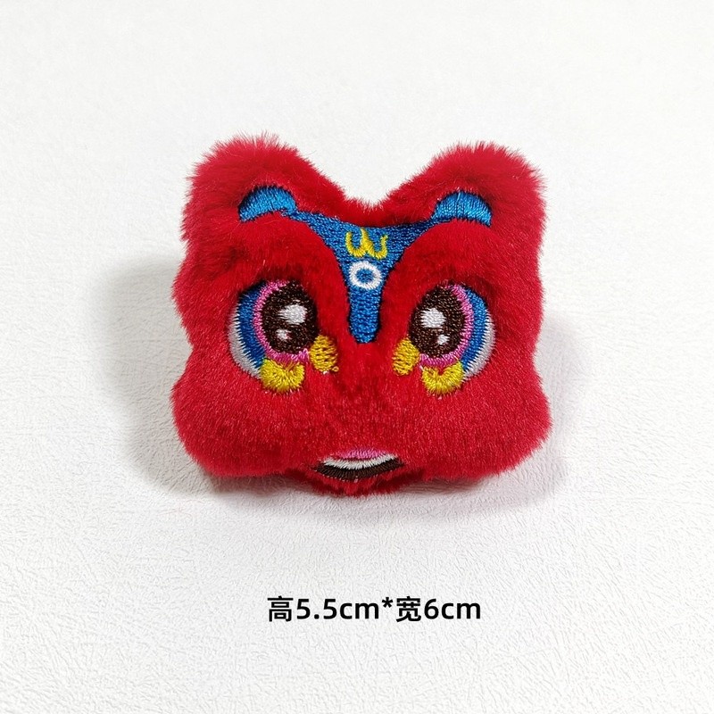新年刺繡胸針❰紅色醒獅❱,價錢為1個的價格