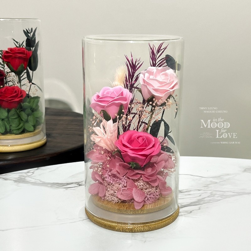 8*15cm(3朵粉紅玫瑰花禮)