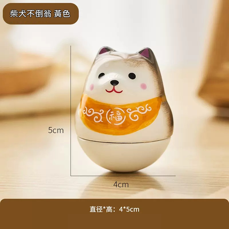 陶瓷柴犬不倒翁❰黃❱