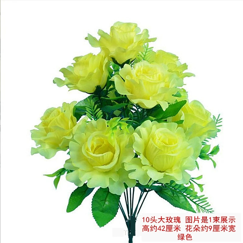 10頭黃色大玫瑰,花束價格不含金盆.金盆需另外購買