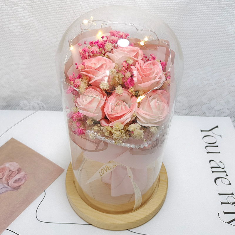 10*20cm(6朵漸層粉玫瑰花束)