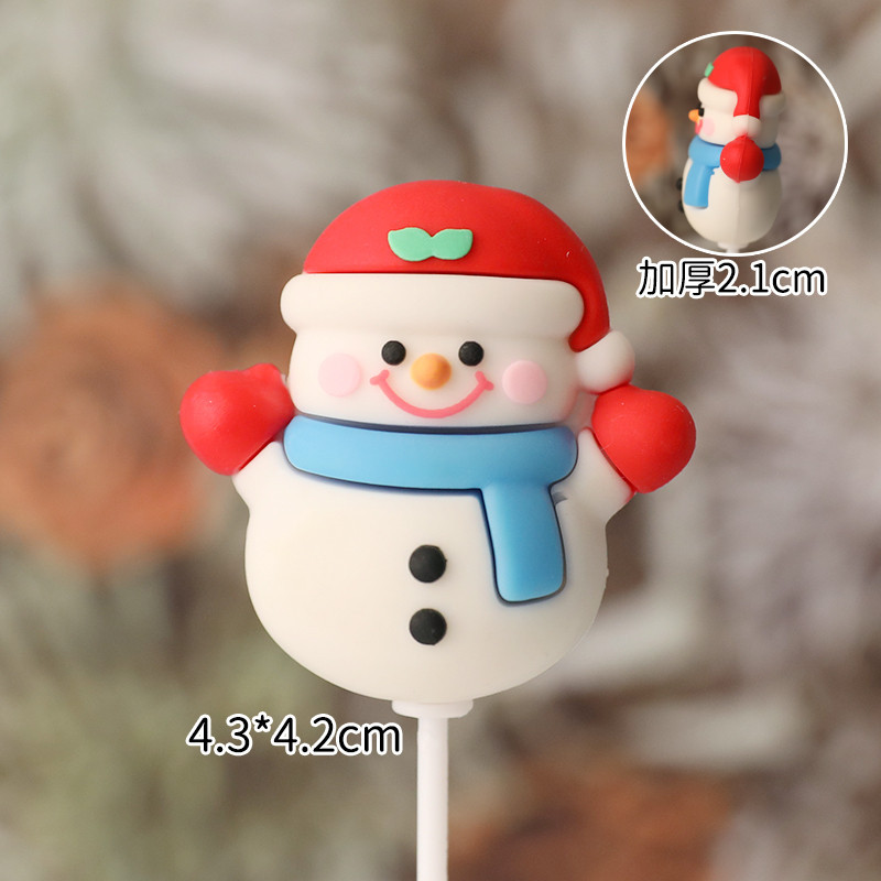 軟膠插飾❰紅手套雪人❱(1個),數量請以選項為主