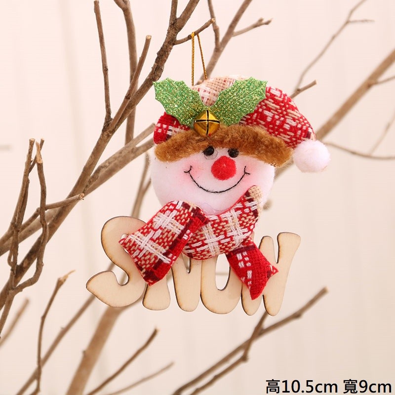 英文木牌掛飾<雪人>