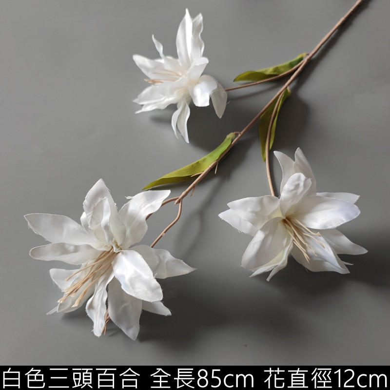 白色3頭百合
