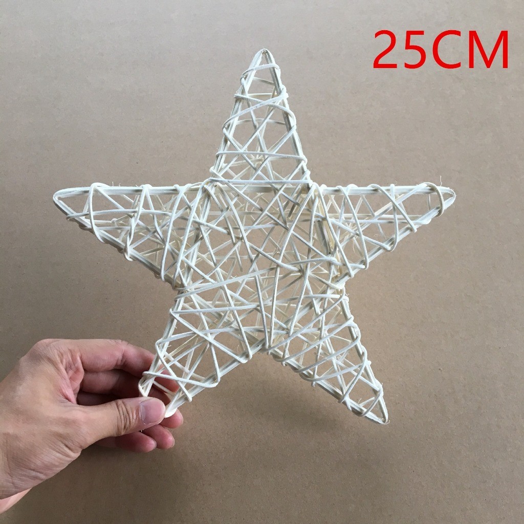 <白色>星星藤圈25cm(1個)