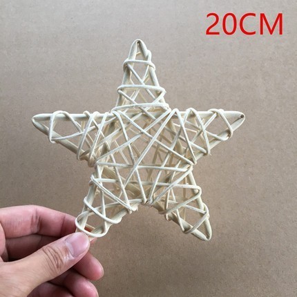 <白色>星星藤圈20cm(1個)